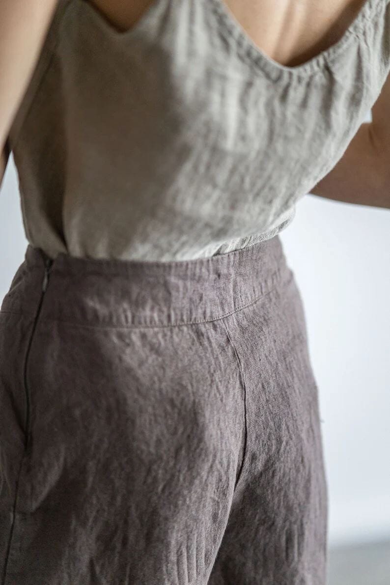 READY TO SHIP Wide-Leg Summer Linen Pants Old Linen Mill
