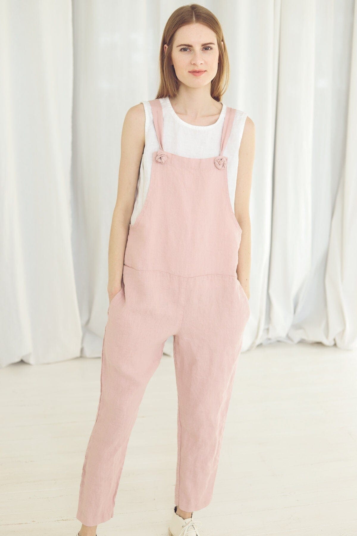 READY TO SHIP Women's Casual Jumpsuit Old Linen Mill