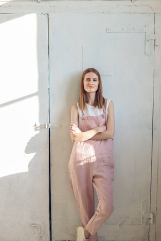 READY TO SHIP Women's Casual Jumpsuit Old Linen Mill