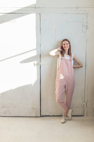 READY TO SHIP Women's Casual Jumpsuit Old Linen Mill