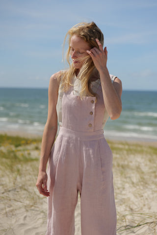 Relaxed Fit Linen Jumpsuit Jumpsuit Old Linen Mill