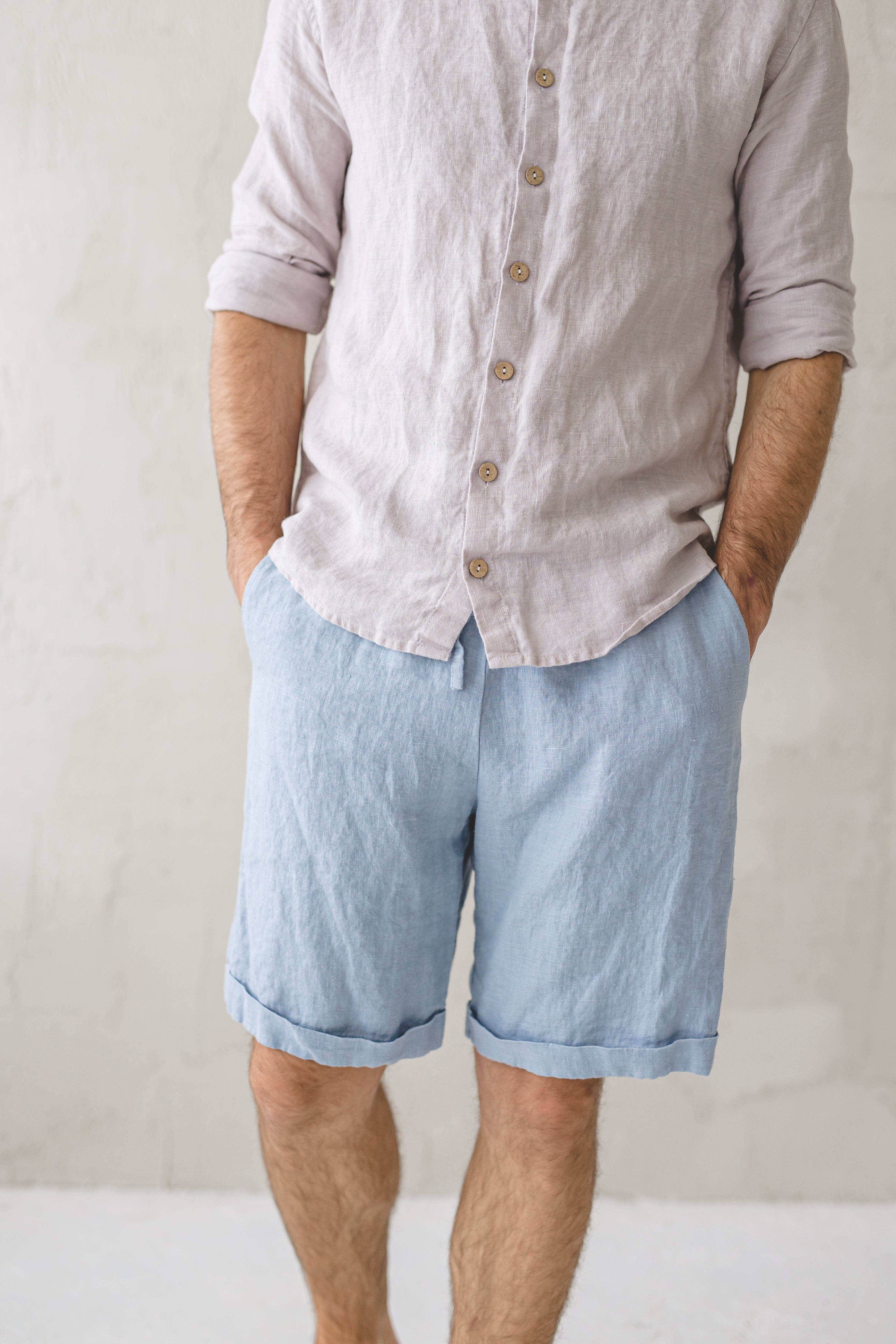 Relaxed Linen Men's Shorts Old Linen Mill