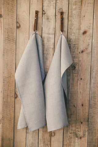 Set of 2 Classic Linen Tea Towels Old Linen Mill 