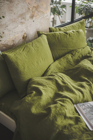 Set of 2 Natural Linen Pillow Covers Old Linen Mill 