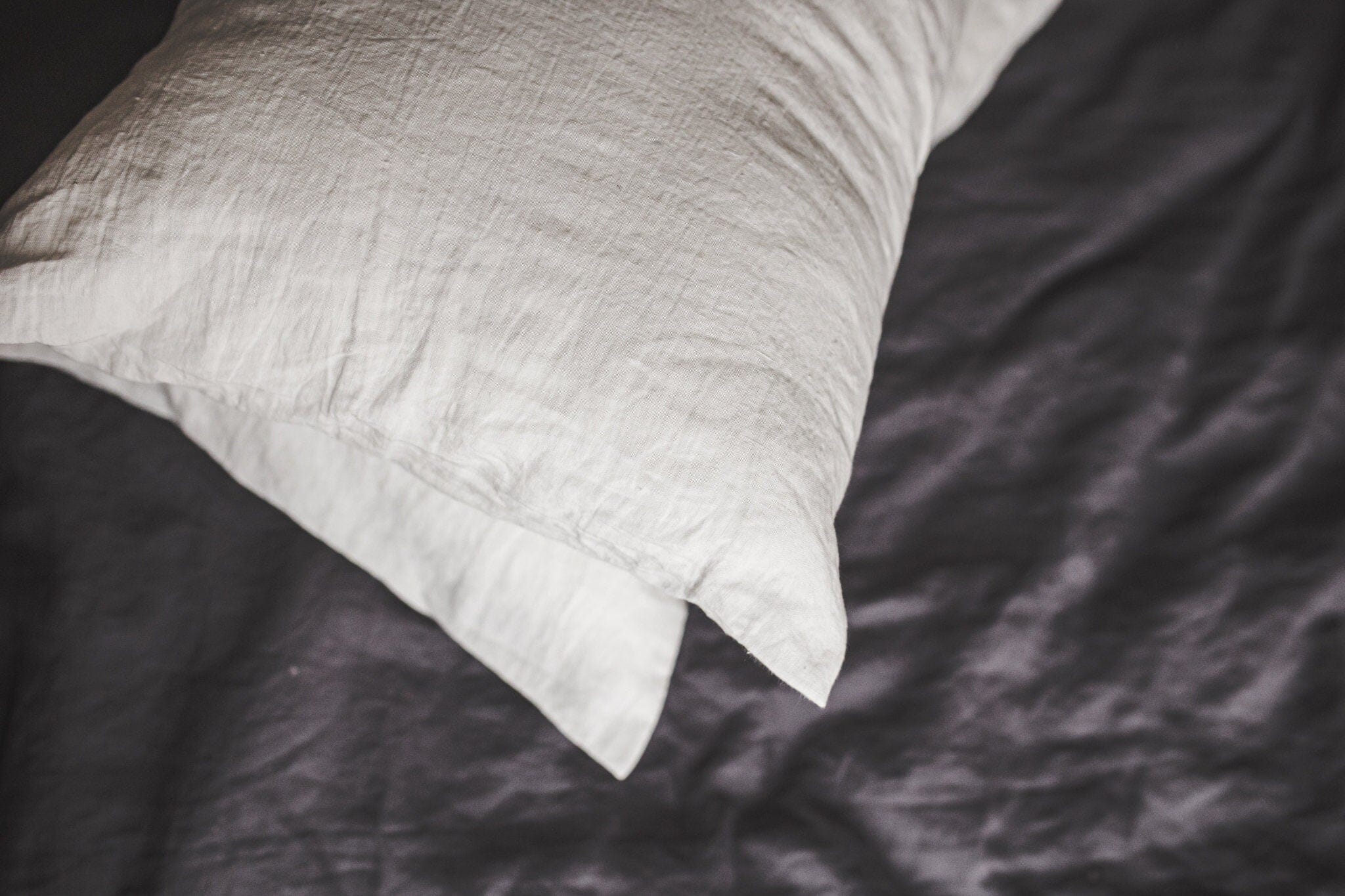 Set of 2 Natural Soft Washed Linen Pillow Covers Old Linen Mill 