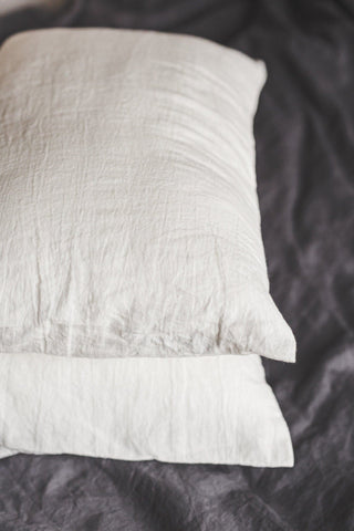 Set of 2 Natural Soft Washed Linen Pillow Covers Old Linen Mill 