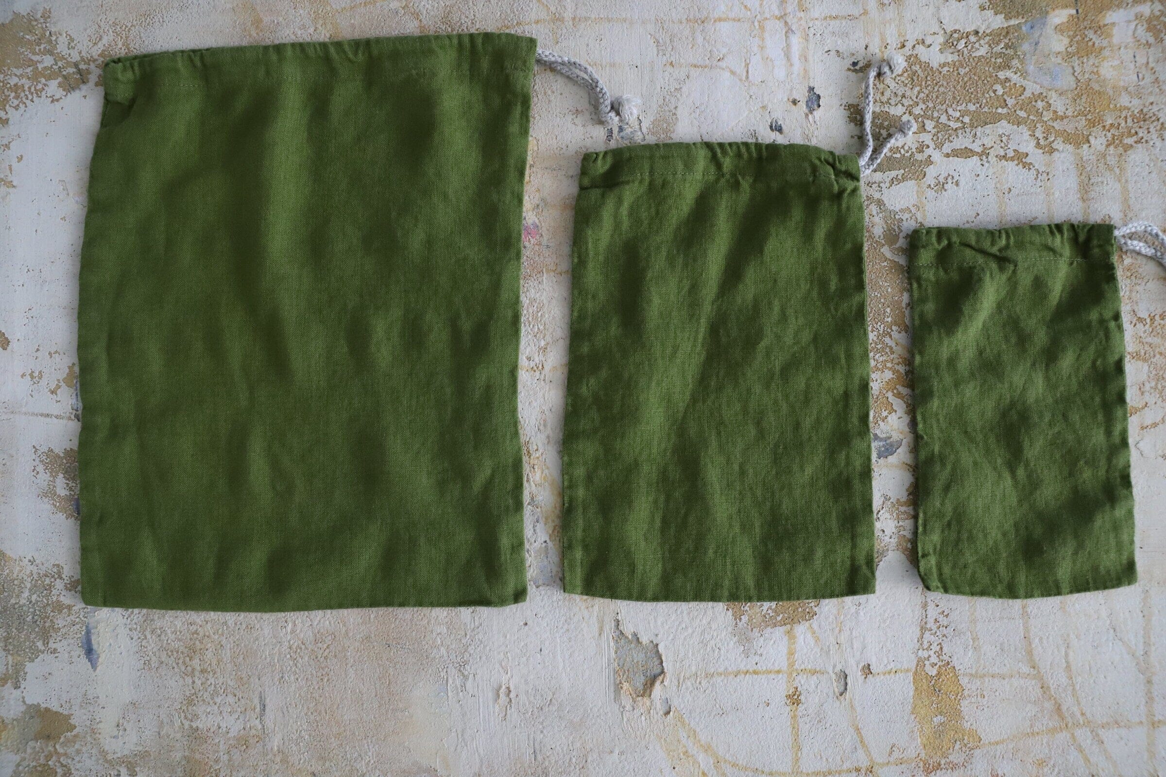 Set of 2 Reusable Storage Linen Bag Old Linen Mill 