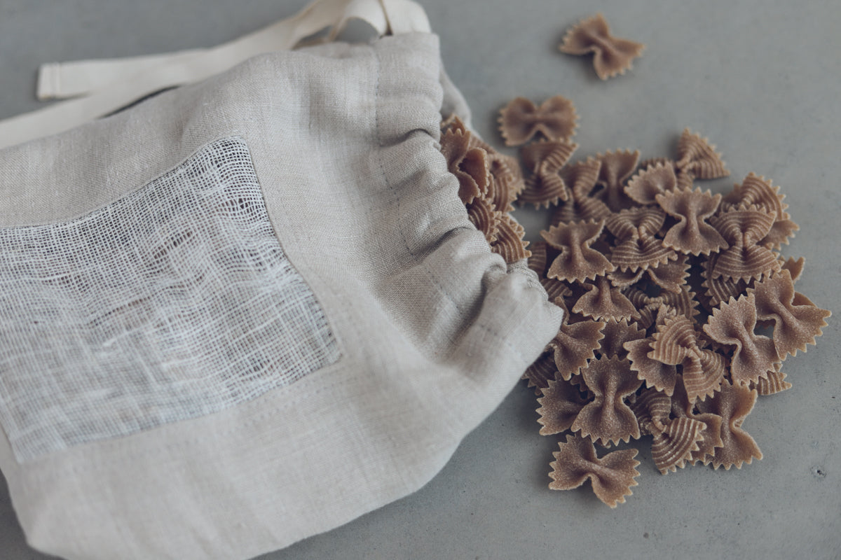 Set of 3 Kitchen Linen Storage Bags Old Linen Mill