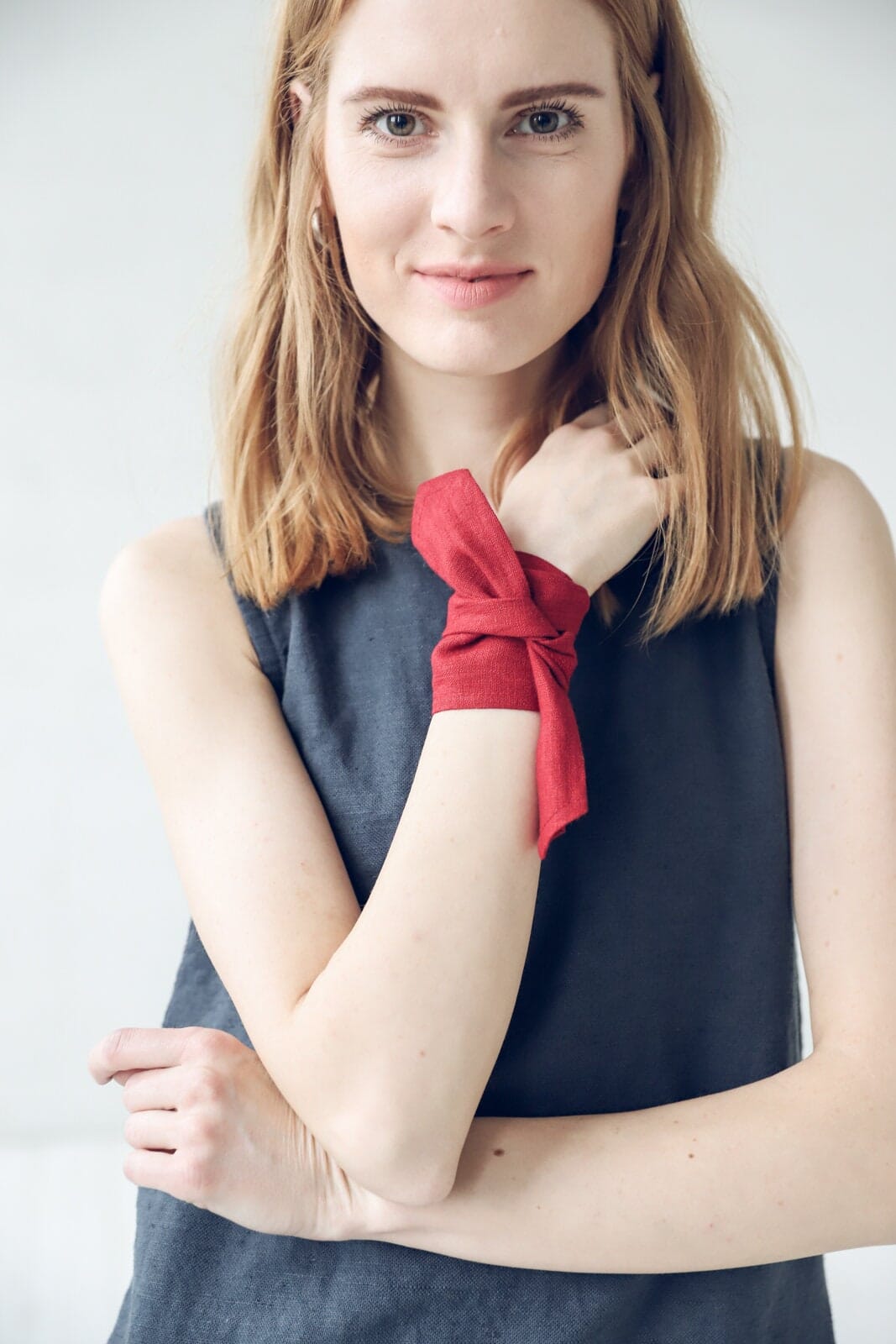 Set of 3 Linen Women Accessories Old Linen Mill 