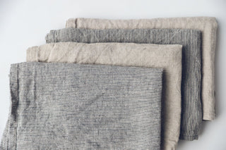 Set of 4 Natural Linen Tea Towels Set Old Linen Mill Towels No Gift Box 