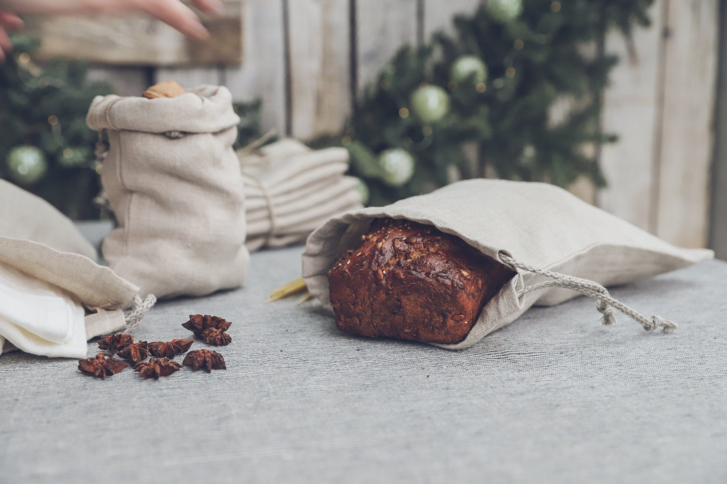 Set of Linen Bags Old Linen Mill 