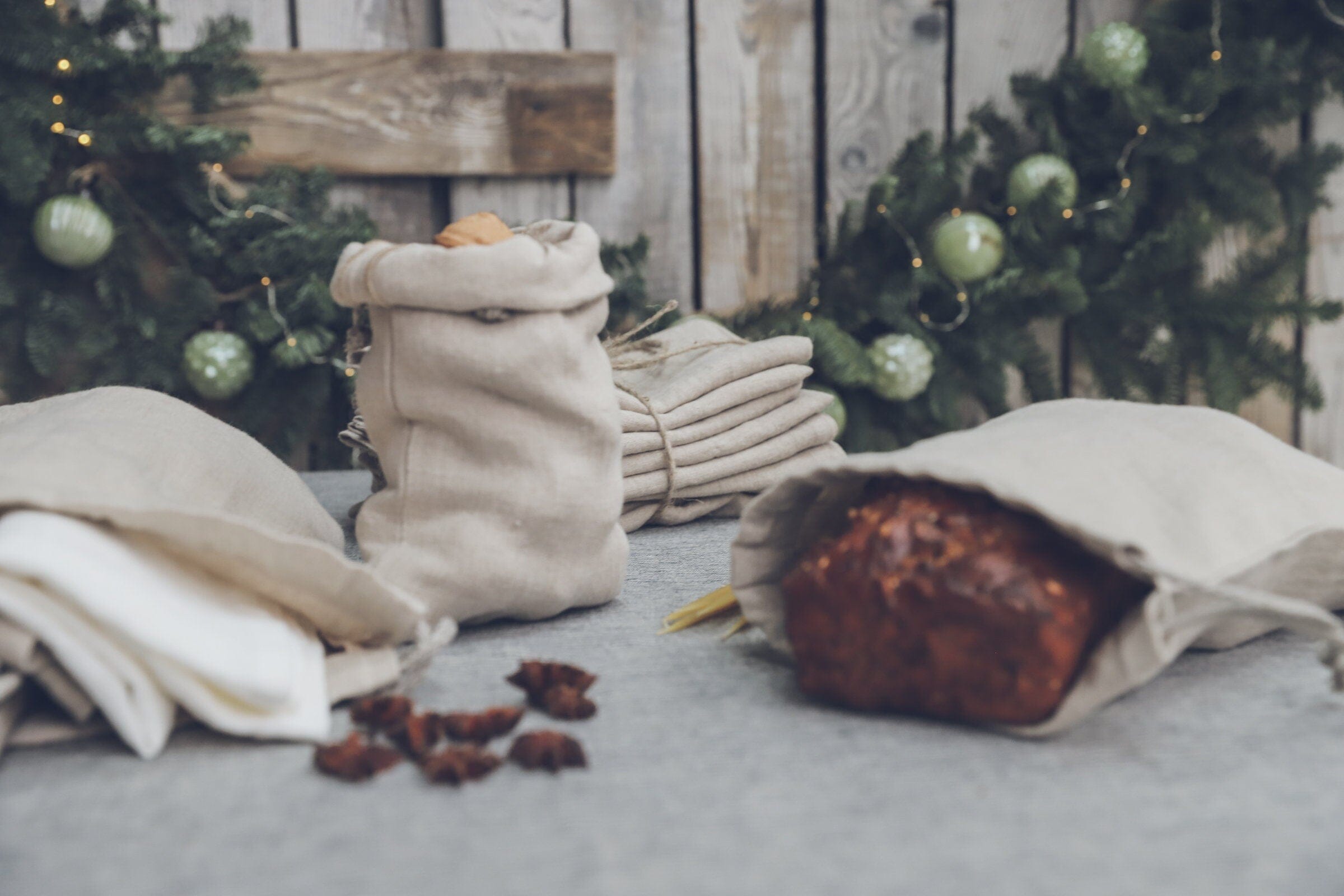 Set of Linen Bags Old Linen Mill 