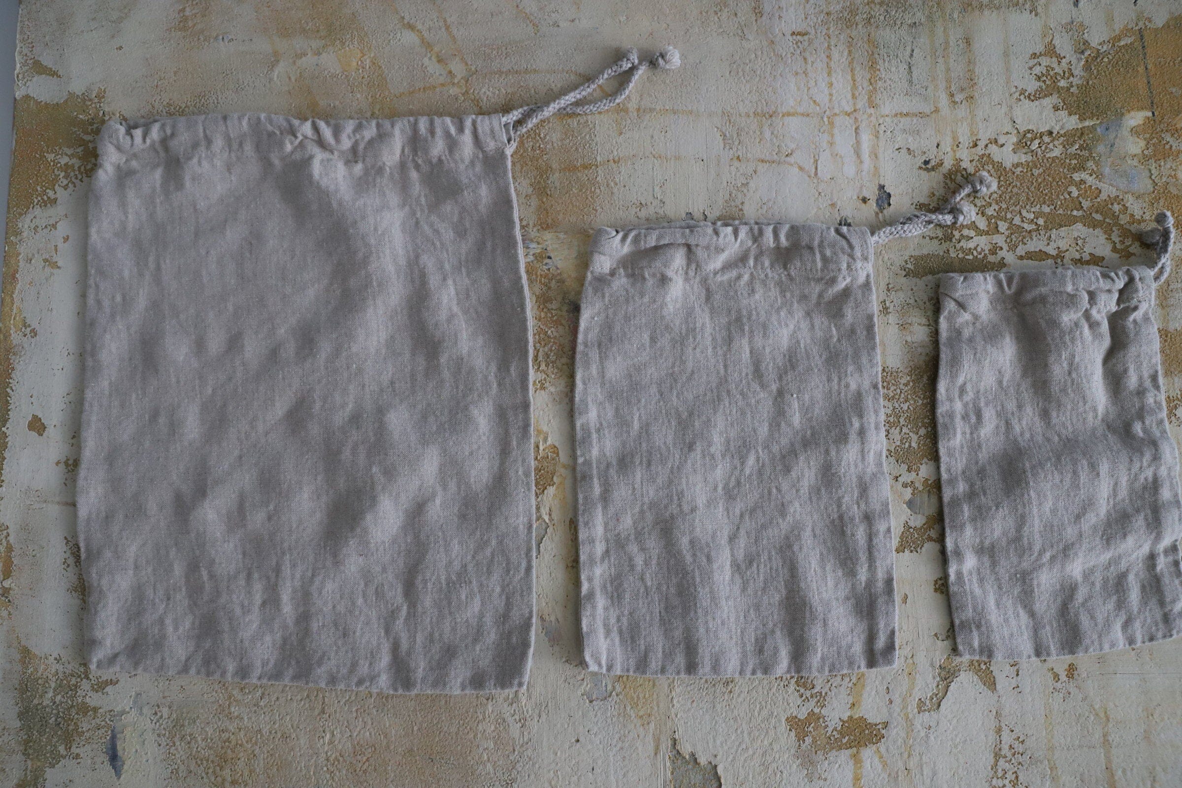 Set of Linen Bags Old Linen Mill 