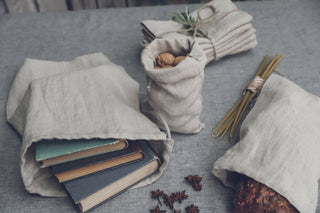Set of Linen Bags Old Linen Mill Ivory 