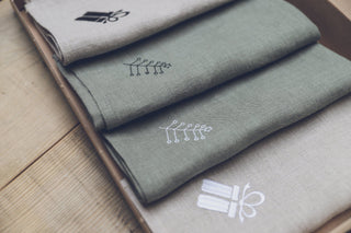 Sets of Handmade Gift Linen Table Napkins with Gift Box Old Linen Mill 