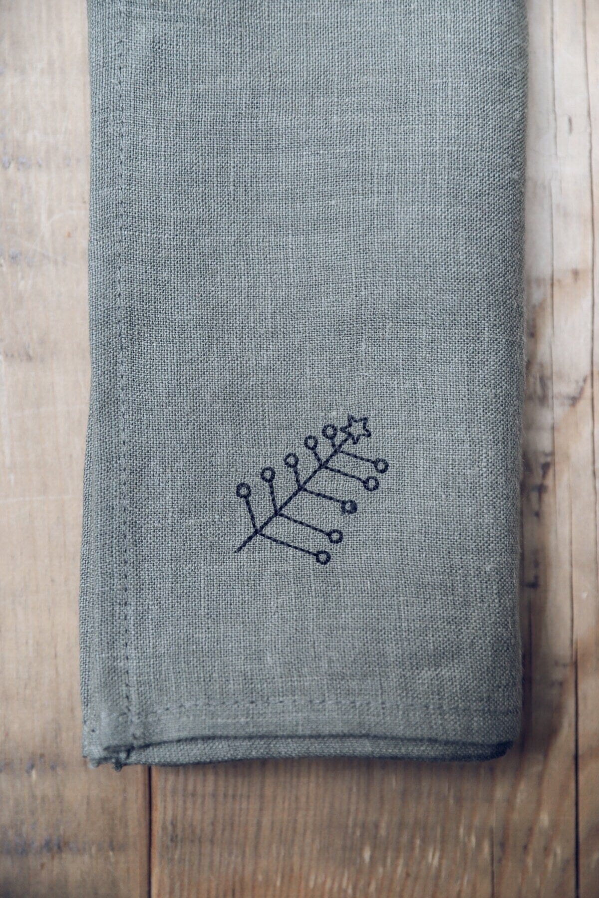 Sets of Handmade Gift Linen Table Napkins with Gift Box Old Linen Mill 