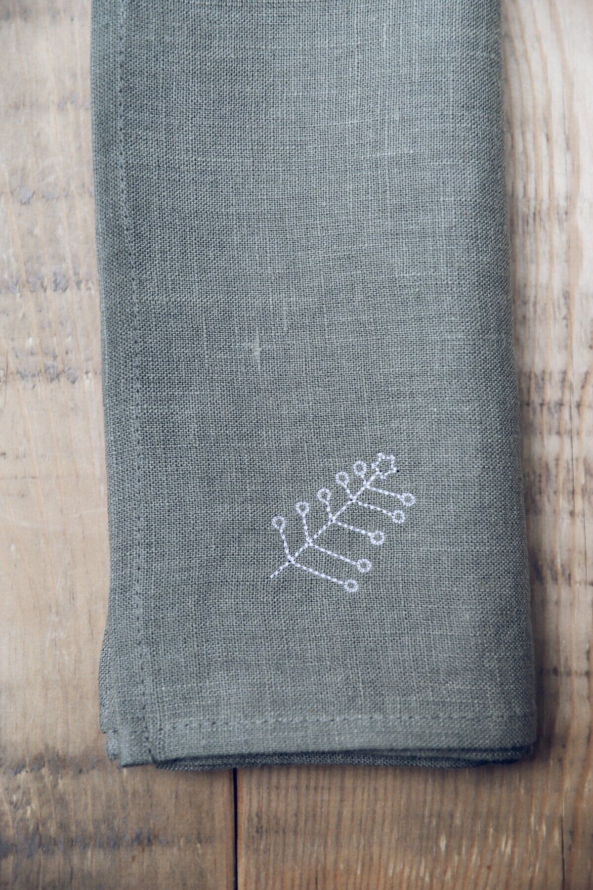 Sets of Handmade Gift Linen Table Napkins with Gift Box Old Linen Mill 