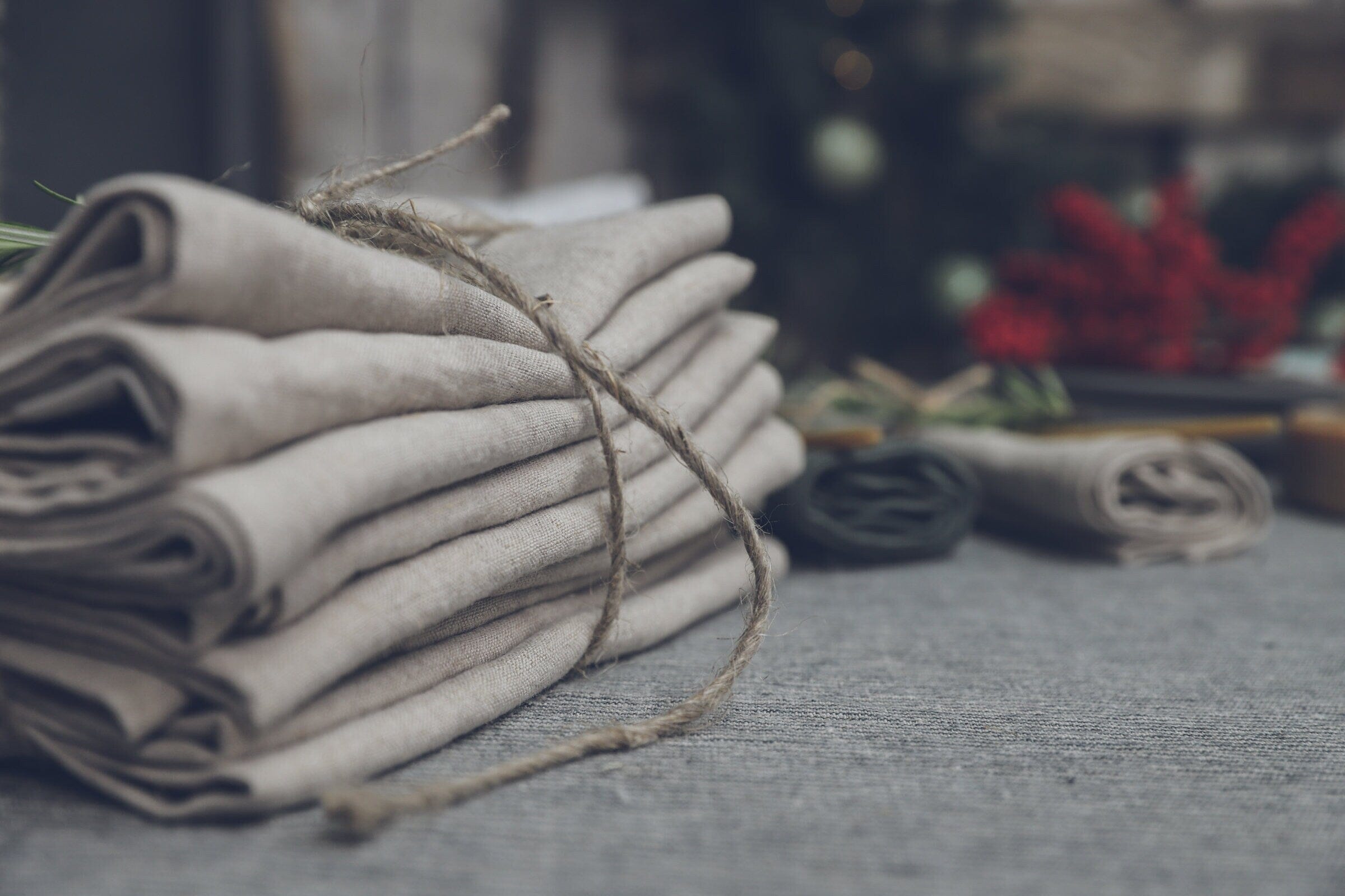 Sets of Handmade Linen Home Decor Gift Old Linen Mill 