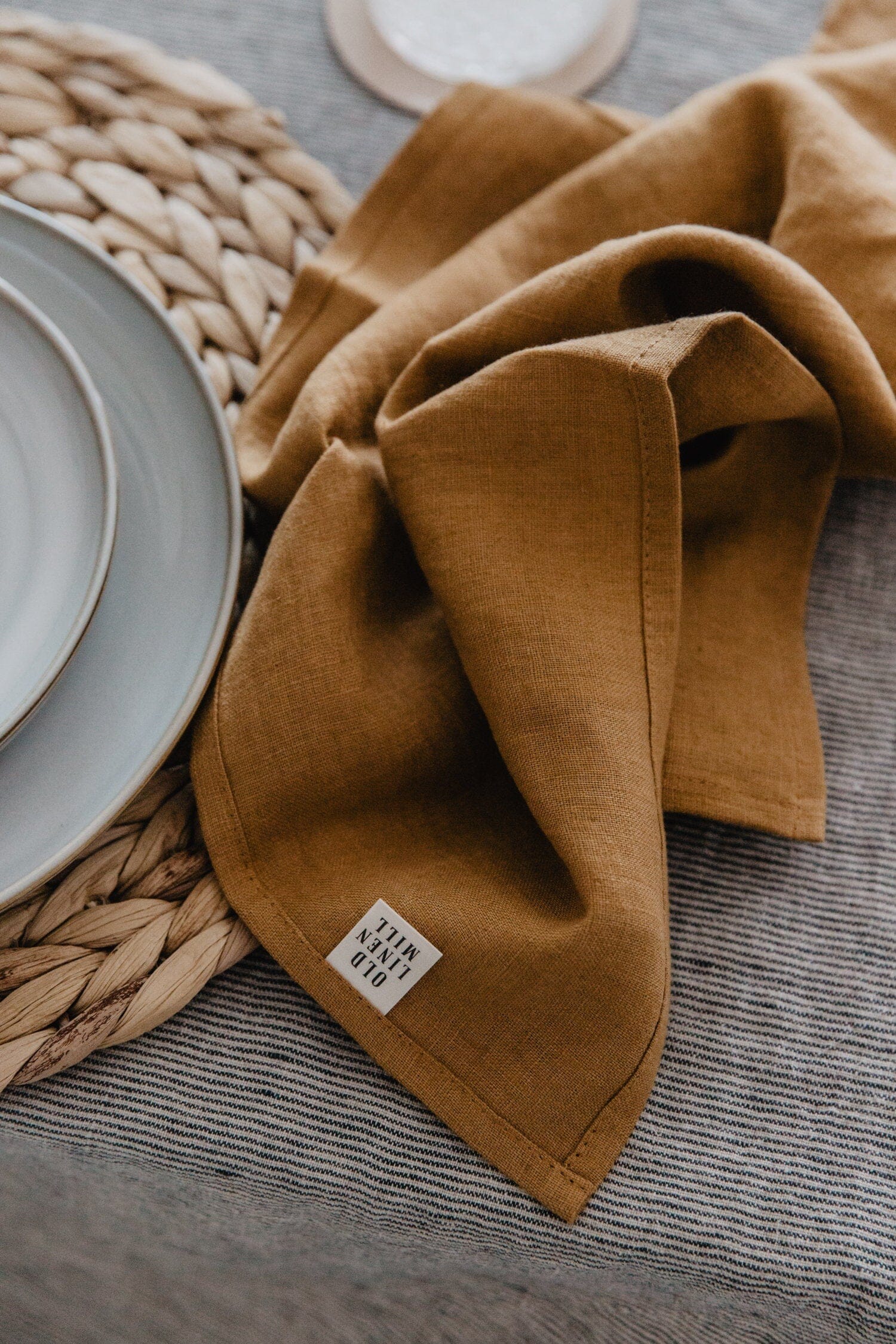 Sets of Handmade Table Linen Napkins Gift Idea Old Linen Mill 