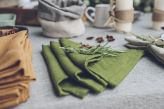 Sets of Handmade Table Linen Napkins Old Linen Mill Set of 6 napkins / 45 x 45 cm; 17.7" x 17.7" 