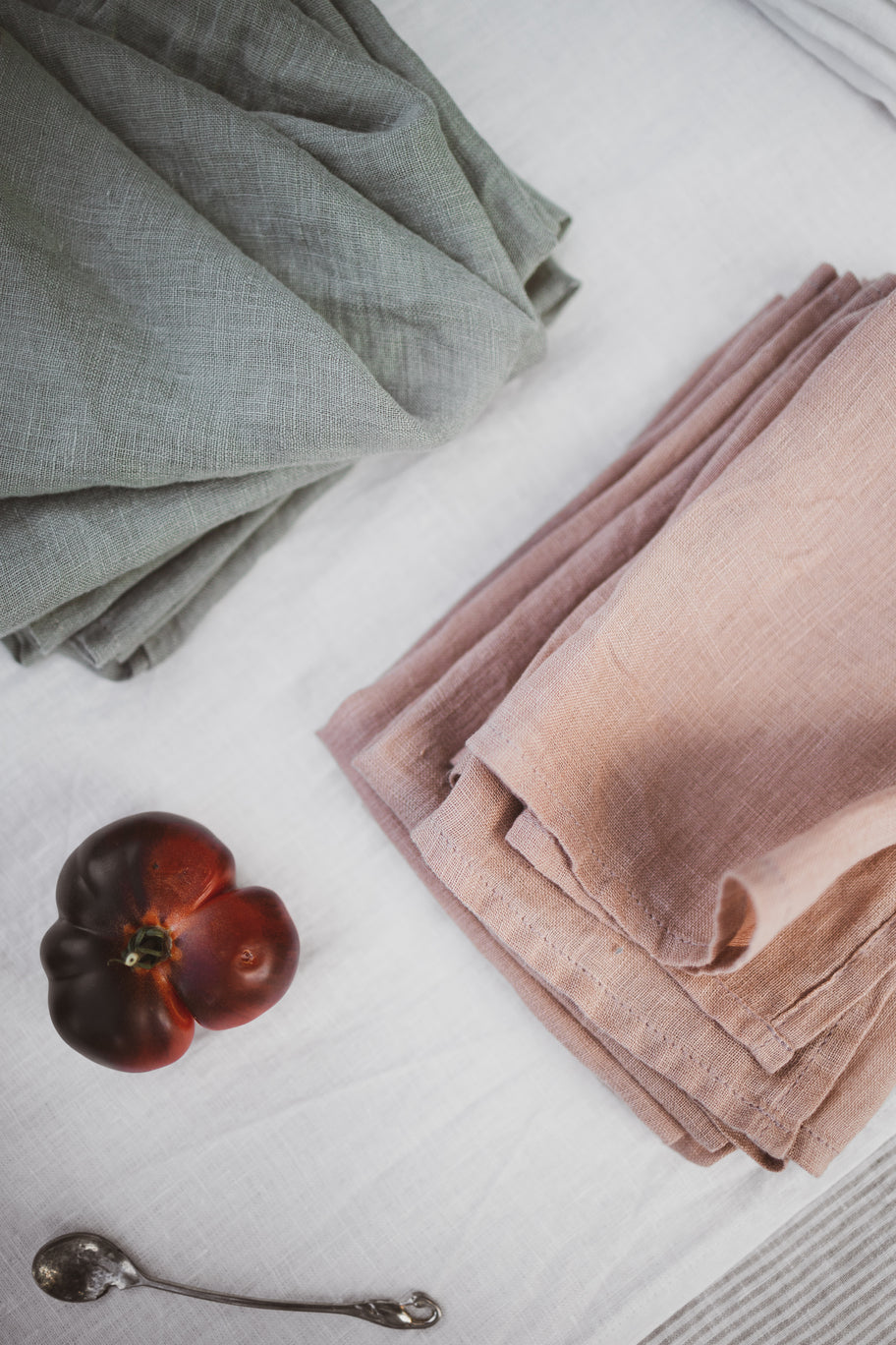 Sheer Gauze Linen Napkins Set of 2 TN Old Linen Mill