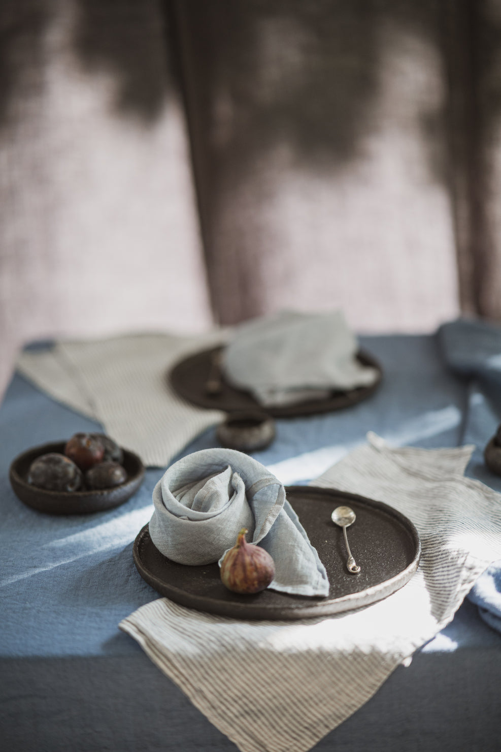 Sheer Gauze Linen Napkins Set of 2 TN Old Linen Mill