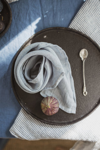 Sheer Gauze Linen Napkins Set of 2 TN Old Linen Mill
