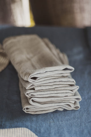 Sheer Gauze Linen Napkins Set of 2 TN Old Linen Mill