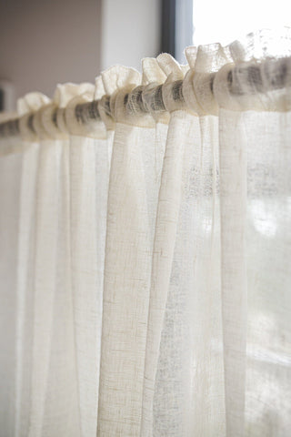 Sheer Linen Day See-Through Curtains Old Linen Mill 