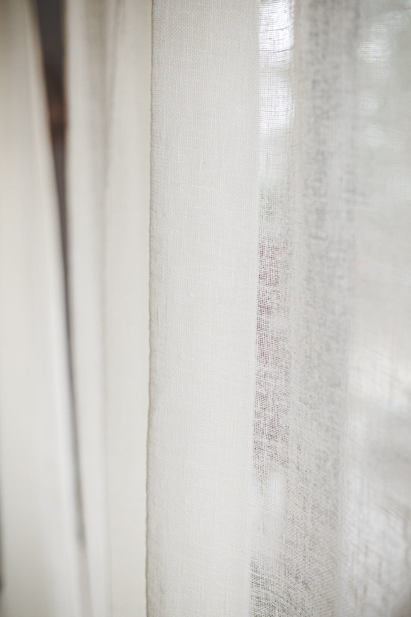 Sheer Linen Day See-Through Curtains Old Linen Mill 
