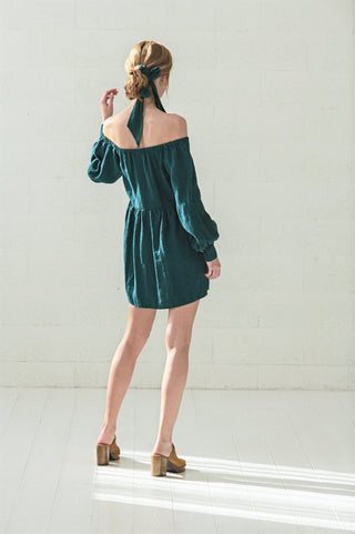 Short Linen Dress for Women Old Linen Mill 