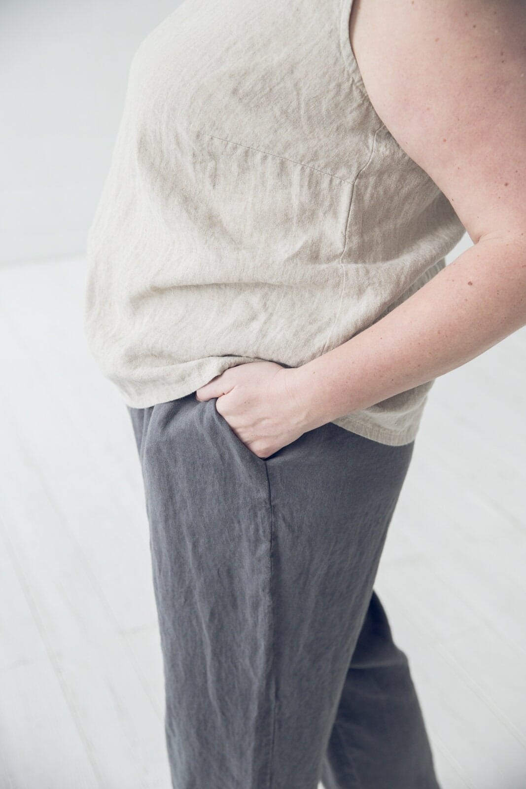 Sleeveless Linen Top Old Linen Mill 