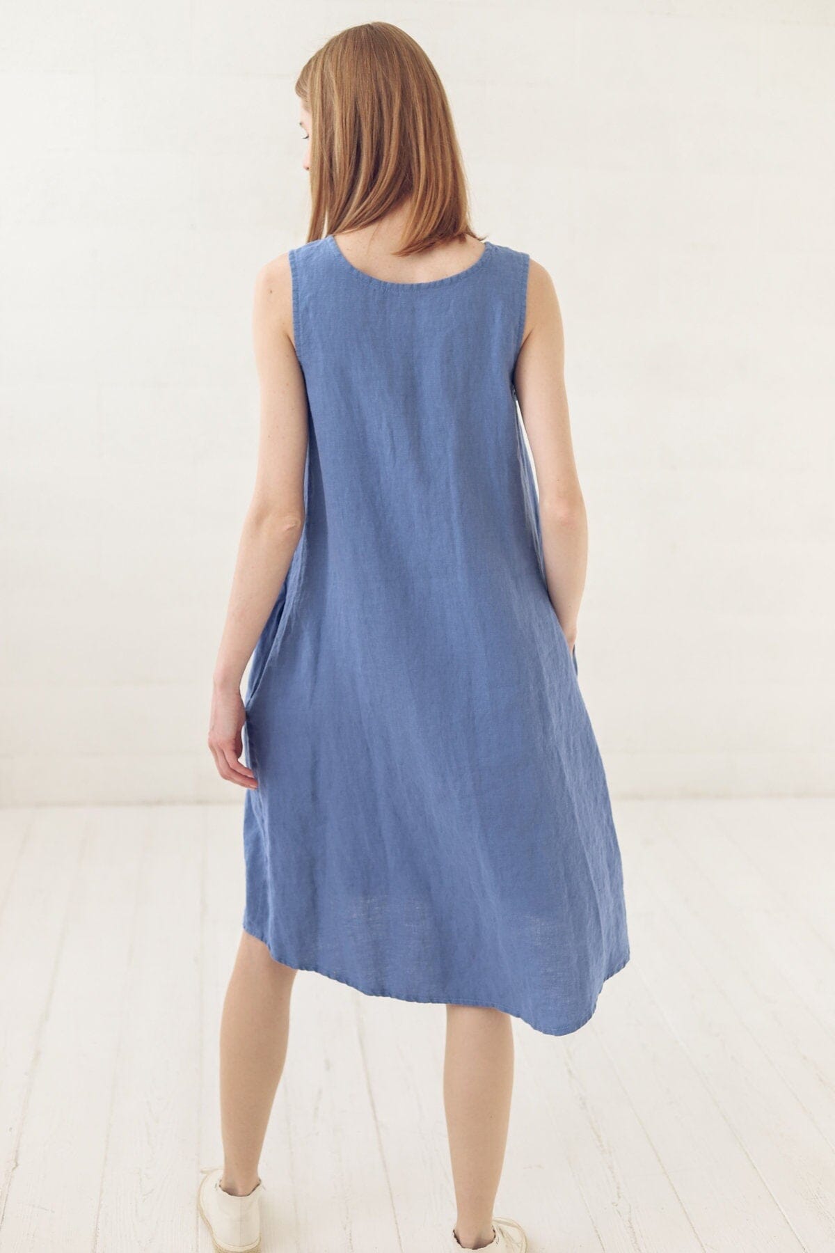 Sleeveless Loose Linen Dress Old Linen Mill 