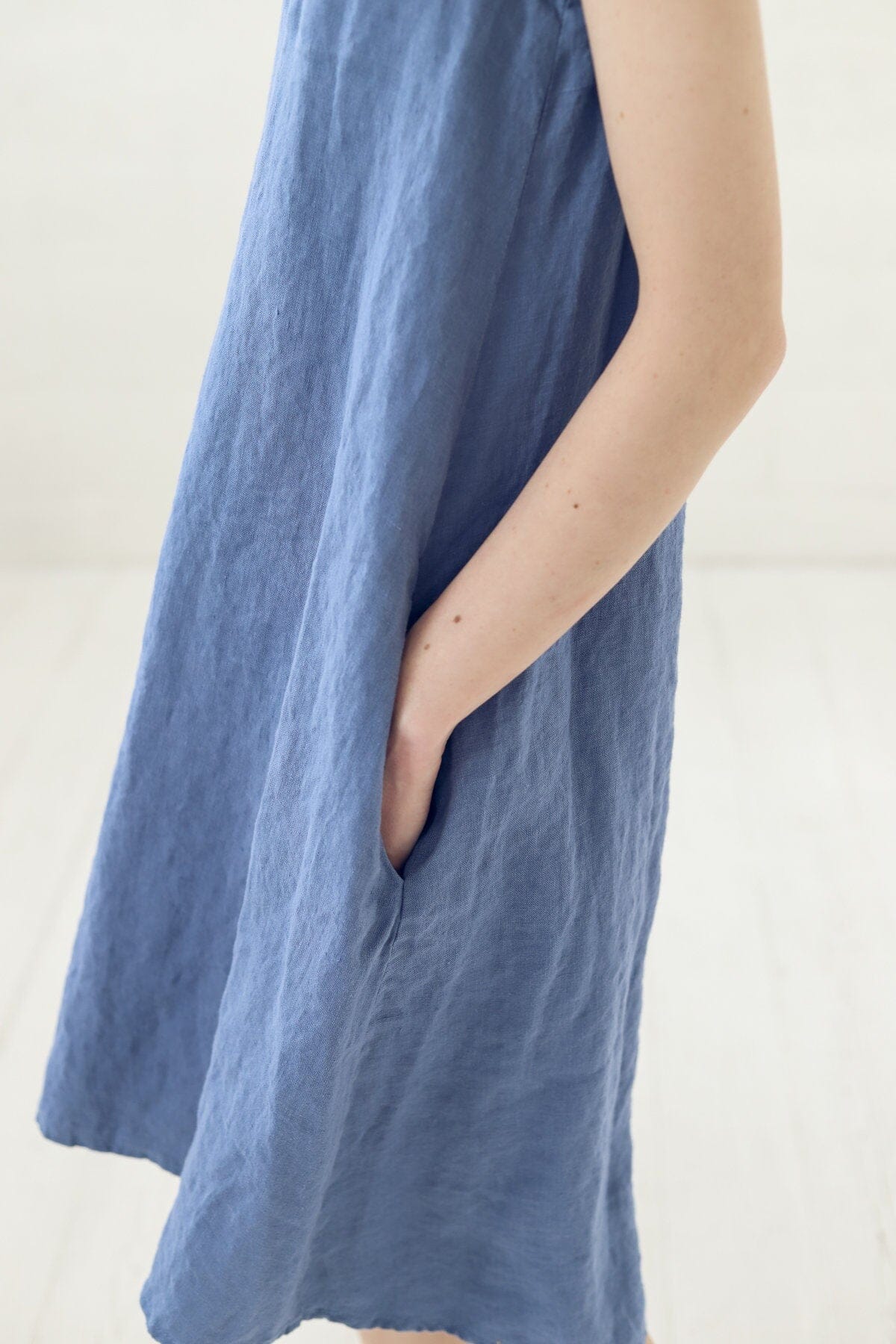 Sleeveless Loose Linen Dress Old Linen Mill 