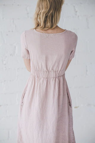 Slim Summer Linen Dress D11 Old Linen Mill 