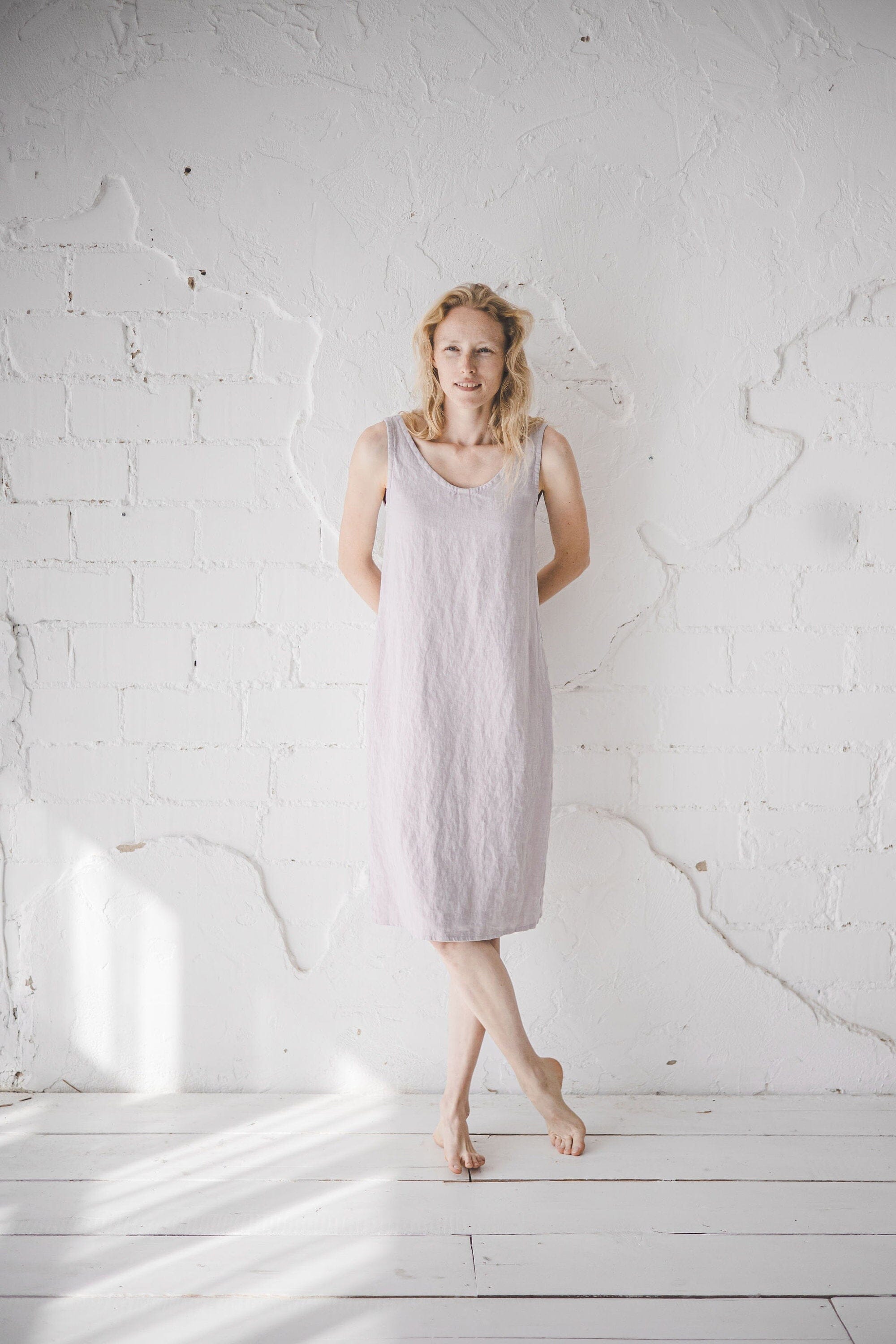 Slip Natural Linen Dress Old Linen Mill 