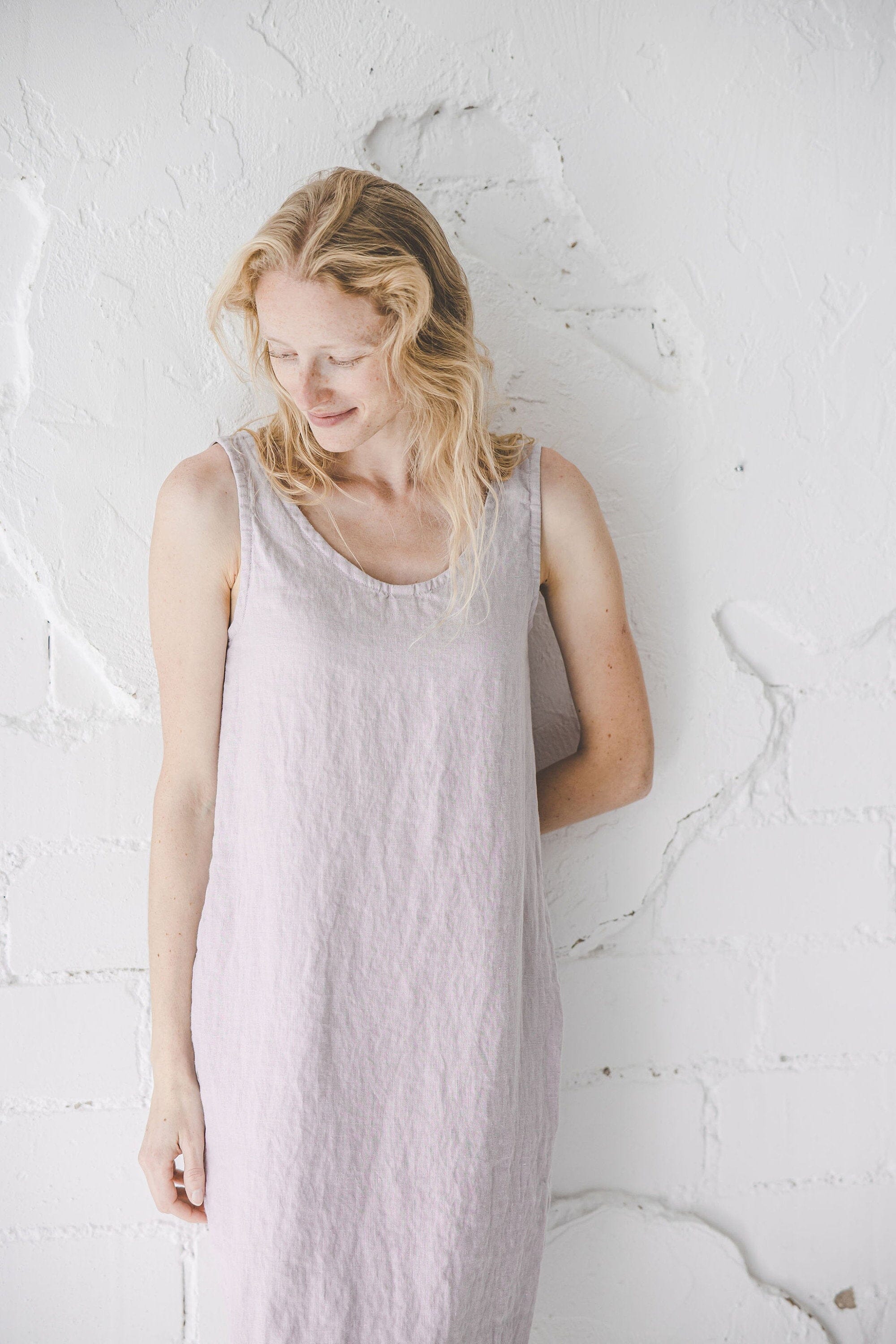 Slip Natural Linen Dress Old Linen Mill 