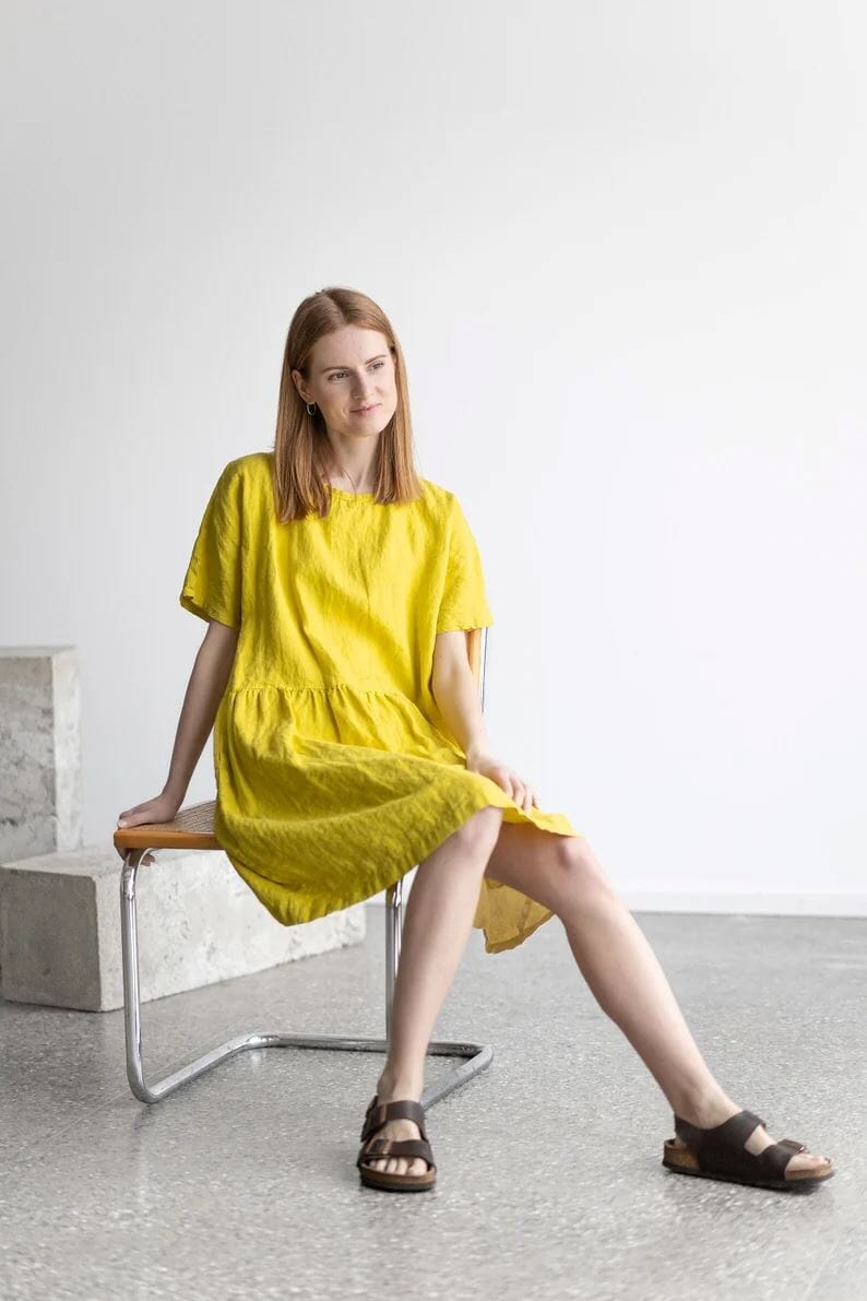 Soft Swing Linen Summer Dress Old Linen Mill 