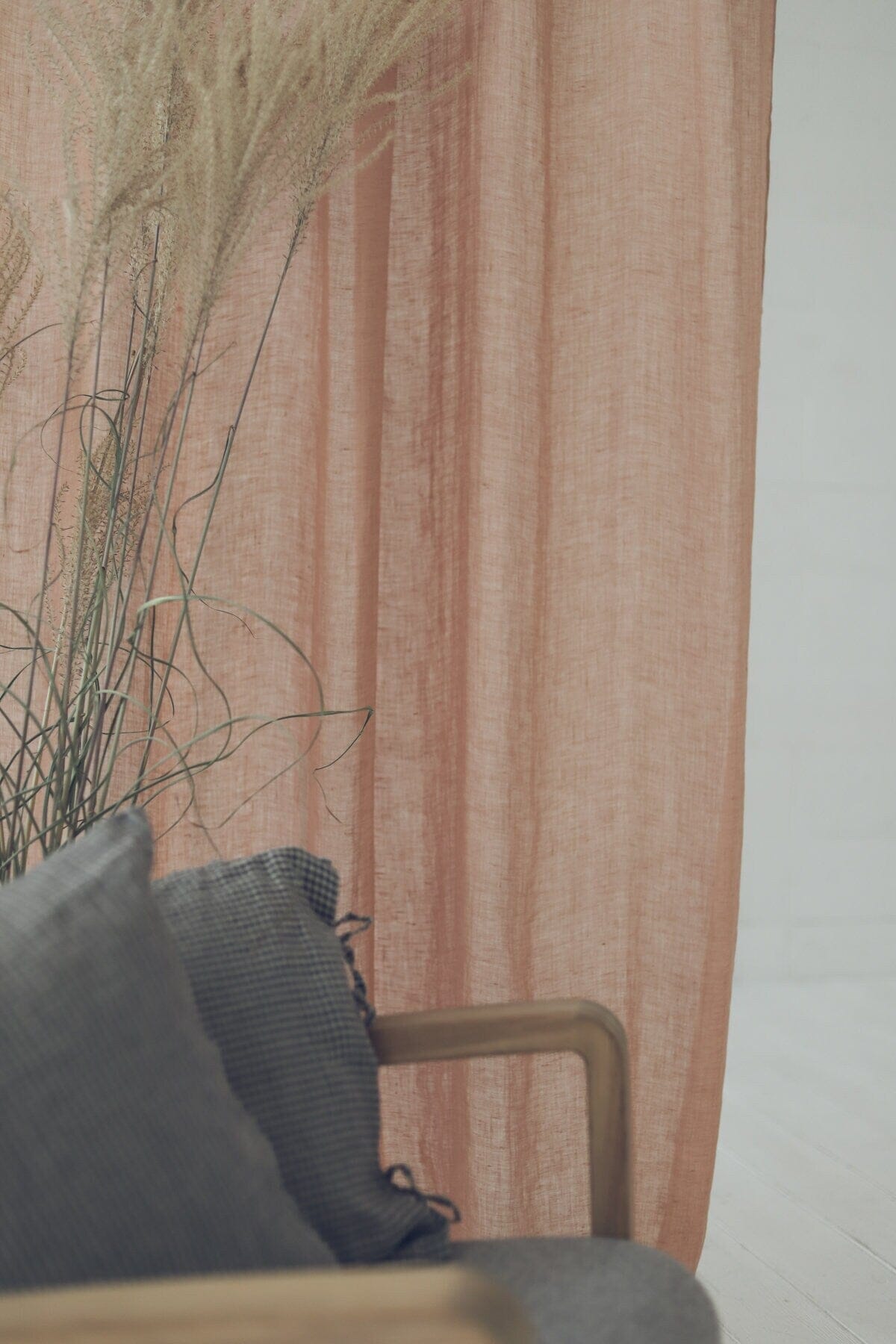 Soft Washed Linen Drapes Day Curtain Panel Old Linen Mill 