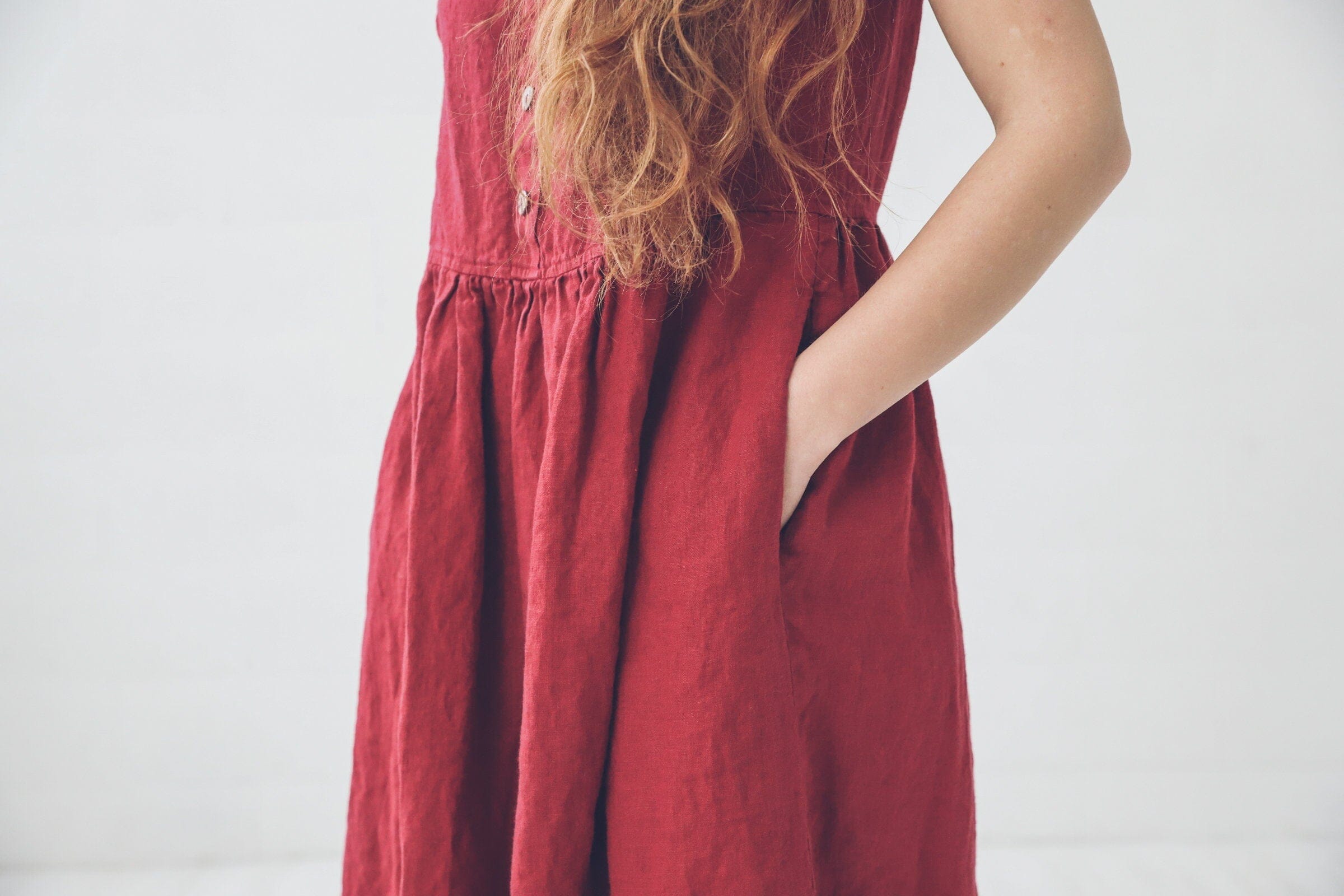 Soft Washed Maternity Linen Dress Old Linen Mill 