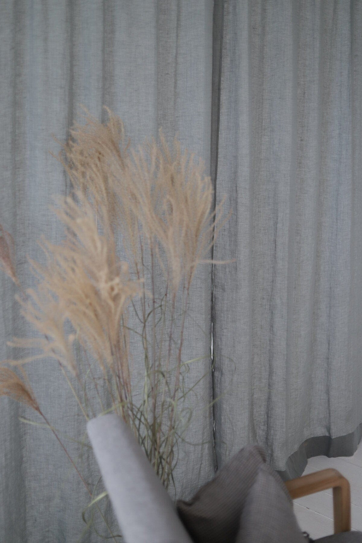 Soft Washed Rod Pocket See-Through Linen Day Curtains Old Linen Mill 