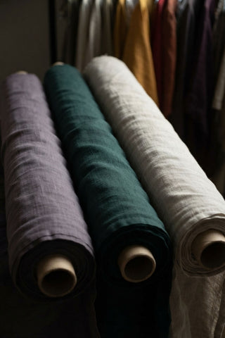 Solid Linen Fabric by Meter Cut-to-size fabric Old Linen Mill