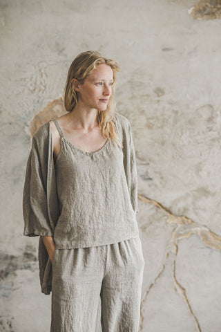 Spaghetti Strap Linen Top Old Linen Mill 