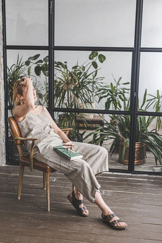 Spaghetti Strap Summer Linen Top Old Linen Mill 