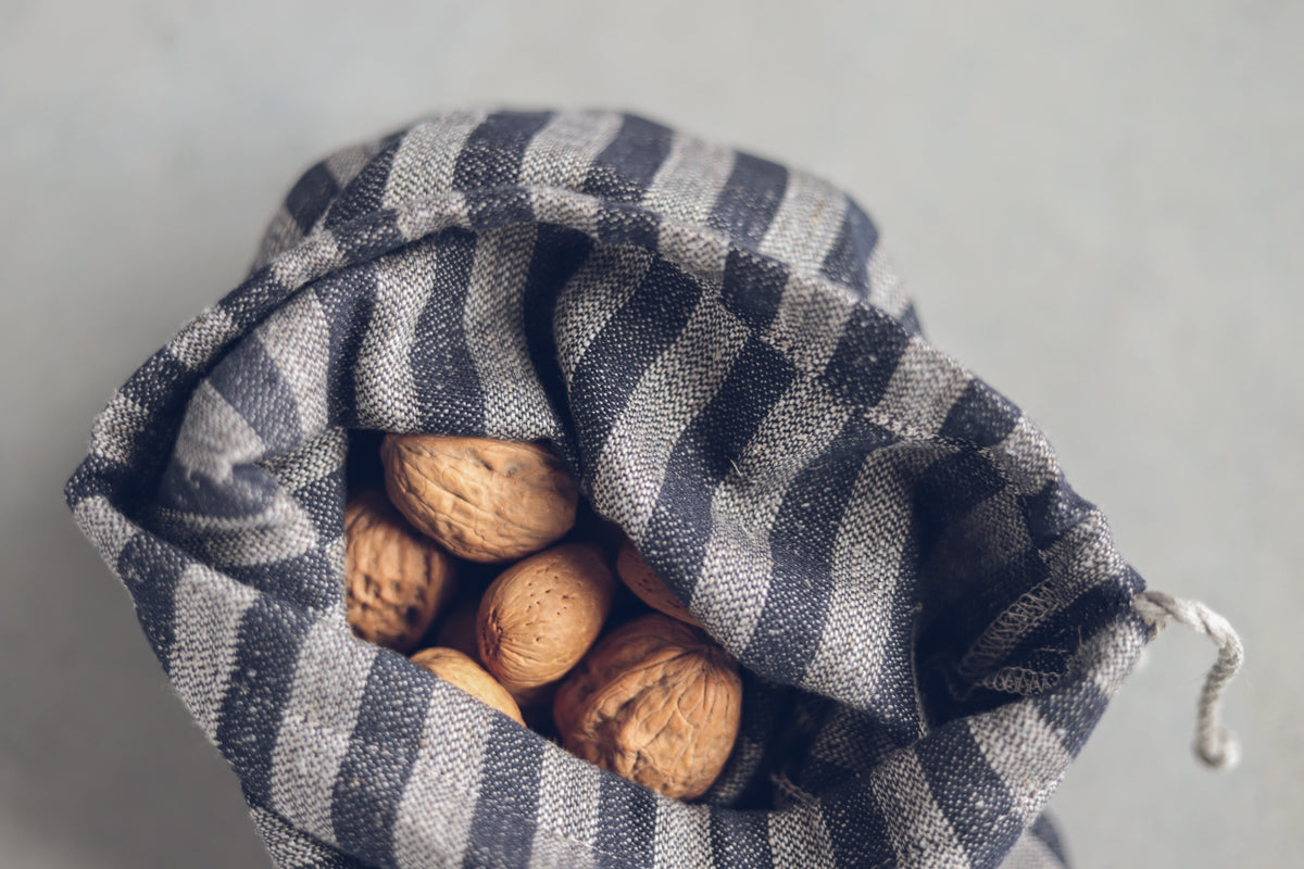 Striped Linen Kitchen Storage Bag, Loaf Bag Loaf bag Old Linen Mill