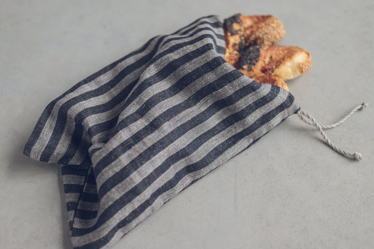 Striped Linen Kitchen Storage Bag, Loaf Bag Loaf bag Old Linen Mill