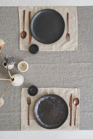 Striped Linen Table Decor Gift Old Linen Mill 