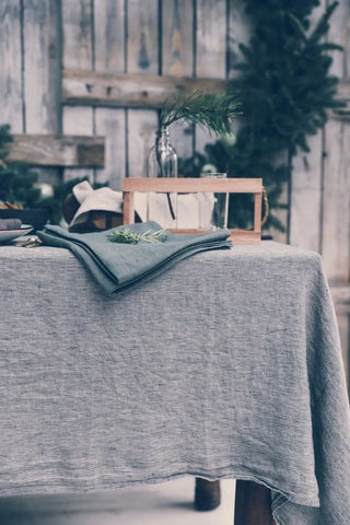 Striped Linen Table Decor Gift Old Linen Mill 