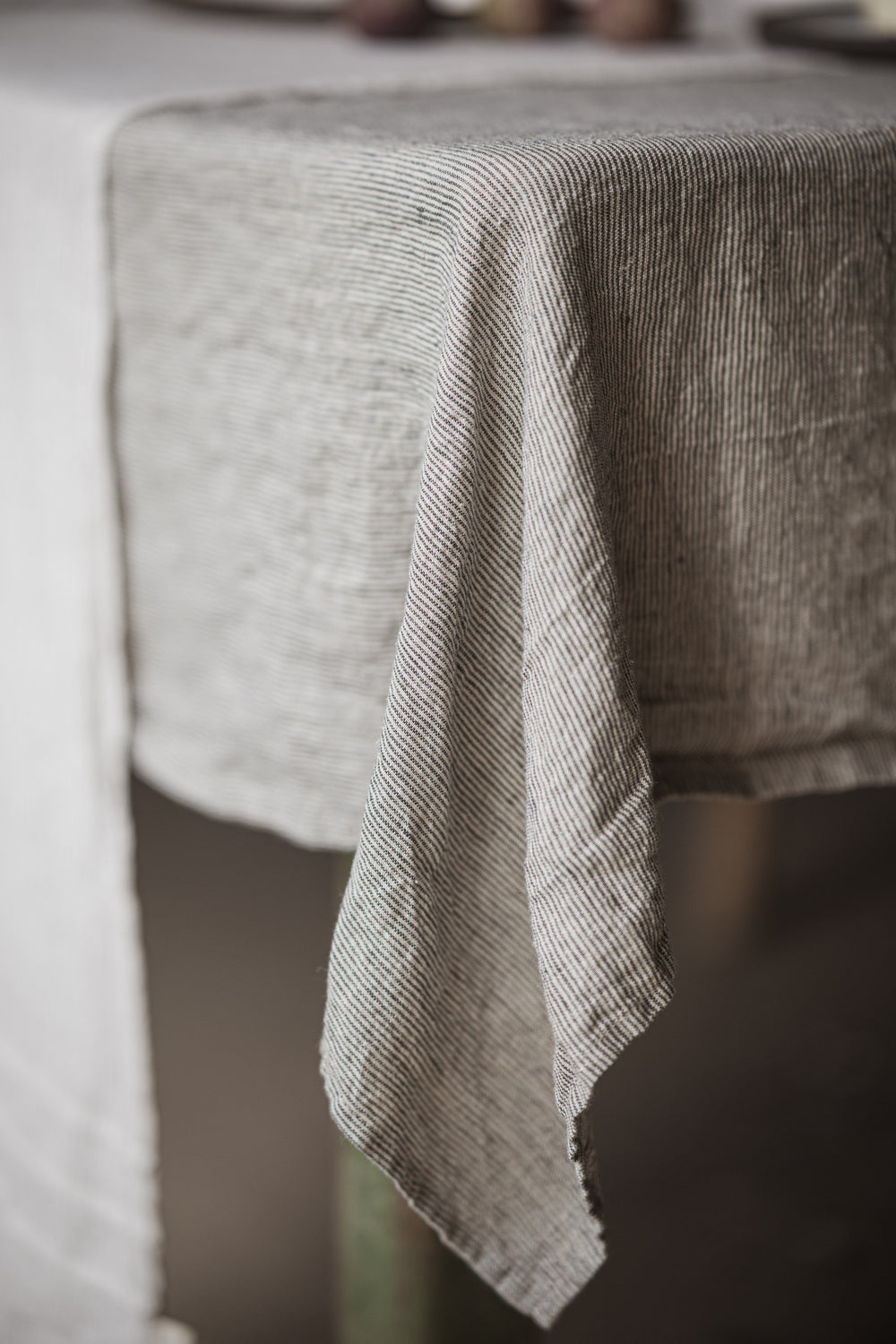 Striped Linen Tablecloth Old Linen Mill