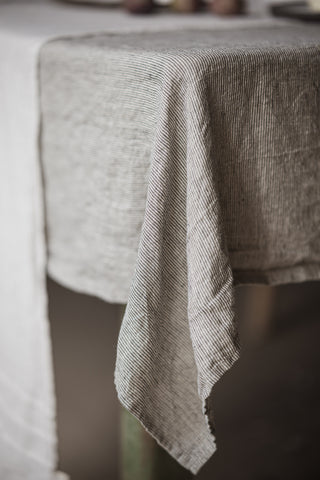 Striped Linen Tablecloth Old Linen Mill